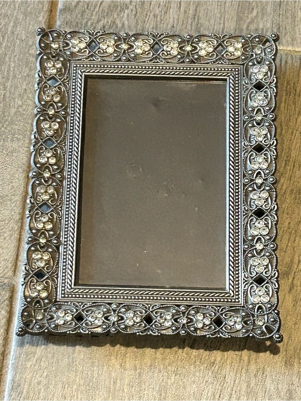 Ornate Decorative Metal Photo Frame – Silver